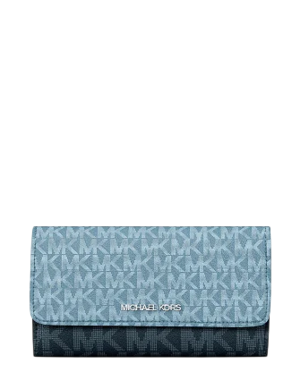 Michael Michael Kors Jet Set Travel Signature Logo Tri-Fold Wallet