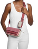 Michael Michael Kors Jet Set Travel Small Color-Block Signature Logo Crossbody Bag With Pouch Maroon