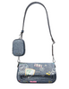 Michael Michael Kors Jet Set Travel Small Embellished Denim Crossbody Bag With Pouch Washed Denim