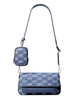 Michael Michael Kors Jet Set Travel Small Logo Jacquard Denim Crossbody Denim