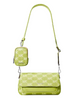 Michael Michael Kors Jet Set Travel Small Logo Jacquard Denim Crossbody Lime