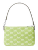 Michael Michael Kors Jet Set Travel Small Logo Jacquard Denim Wristlet Lime