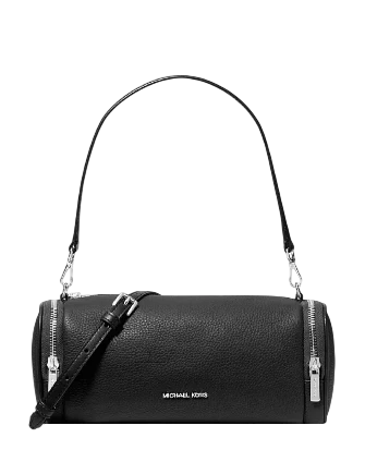 Michael Michael Kors Jet Set Travel Small Pebbled Leather Convertible Crossbody Bag Black