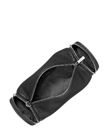 Michael Michael Kors Jet Set Travel Small Pebbled Leather Convertible Crossbody Bag Black