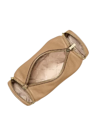 Michael Michael Kors Jet Set Travel Small Pebbled Leather Convertible Crossbody Bag Camel