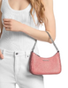 Michael Michael Kors Jet Set Travel Small Pebbled Leather Convertible Crossbody Bag Sunset Rose