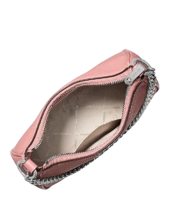 Michael Michael Kors Jet Set Travel Small Pebbled Leather Convertible Crossbody Bag Sunset Rose