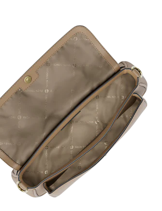 Michael Michael Kors Jet Set Travel Small Pebbled Leather Crossbody Bag With Pouch Camel