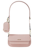 Michael Michael Kors Jet Set Travel Small Pebbled Leather Crossbody Bag With Pouch Powder Blush
