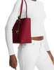 Michael Michael Kors Jet Set Travel Small Saffiano Leather Top-Zip Tote Bag Cherry