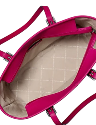 Michael Michael Kors Jet Set Travel Small Saffiano Leather Top-Zip Tote Bag Dragonfruit