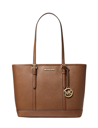 Michael Michael Kors Jet Set Travel Small Saffiano Leather Top-Zip Tote Bag Luggage