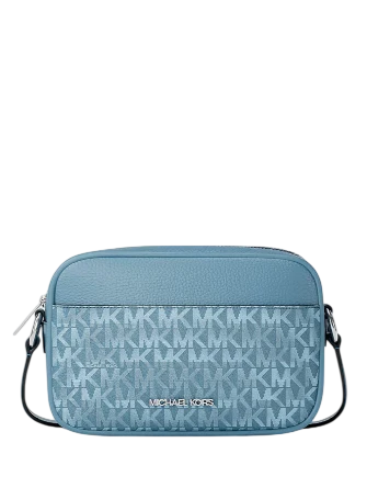 Michael Michael Kors Jet Set Travel Small Signature Logo Camera Crossbody Bag Denim