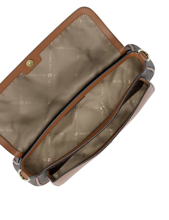 Michael Michael Kors Jet Set Travel Small Signature Logo Crossbody Bag With Pouch Brown