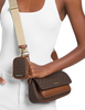 Michael Michael Kors Jet Set Travel Small Signature Logo Crossbody Bag With Pouch Brown