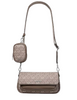 Michael Michael Kors Jet Set Travel Small Signature Logo Crossbody Bag With Pouch Mushroom
