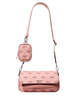 Michael Michael Kors Jet Set Travel Small Signature Logo Crossbody Bag With Pouch Sunset Rose