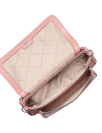 Michael Michael Kors Jet Set Travel Small Signature Logo Crossbody Bag With Pouch Sunset Rose