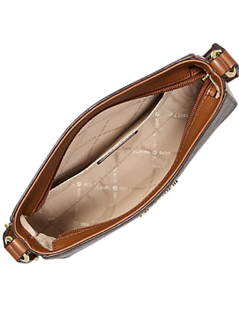 Michael Michael Kors Jet Set Travel Small Signature Logo Messenger Bag Brown