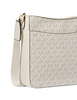 Michael Michael Kors Jet Set Travel Small Signature Logo Messenger Bag Light Cream