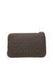 Michael Michael Kors Jet Set Travel Small Signature Logo Wristlet Brown