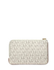 Michael Michael Kors Jet Set Travel Small Signature Logo Wristlet Vanilla