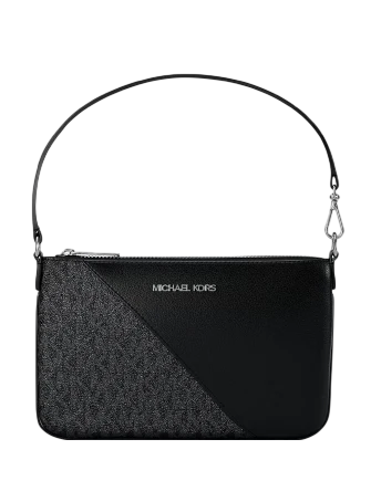 Michael Michael Kors Jet Set Travel Small Signature Logo and Smooth Wristlet