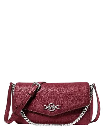 Michael Michael Kors Kacey Extra Small Pebbled Leather Crossbody Bag Maroon