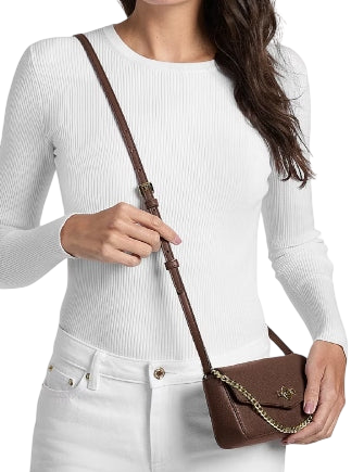 Michael Michael Kors Kacey Extra Small Pebbled Leather Crossbody Bag Nutmeg