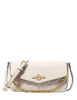 Michael Michael Kors Kacey Extra Small Signature Logo and Smooth Crossbody Bag Light Cream