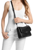 Michael Michael Kors Kacey Large Pebbled Leather Convertible Crossbody Bag Black