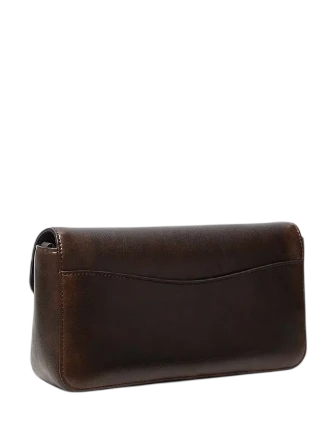 Michael Michael Kors Kacey Medium Burnished Shoulder Bag Chocolate