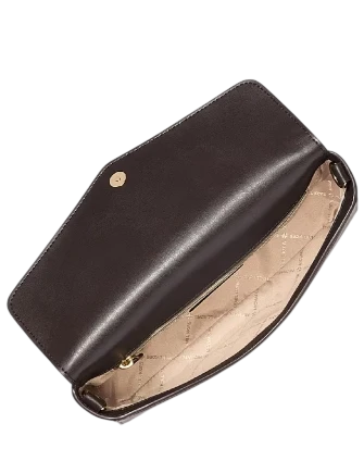 Michael Michael Kors Kacey Medium Burnished Shoulder Bag Chocolate