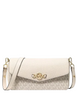 Michael Michael Kors Kacey Medium Signature Logo Shoulder Bag  Light Cream 