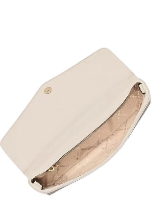 Michael Michael Kors Kacey Medium Signature Logo Shoulder Bag  Light Cream 