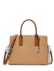 Michael Michael Kors Laila Medium Color-Block Leather Satchel Peanut