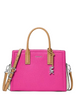 Michael Michael Kors Laila Medium Color-Block Leather Satchel  Raspberry 