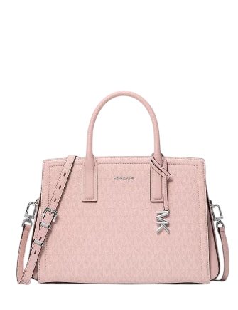 Michael Michael Kors Laila Medium Signature Logo Satchel Smokey Rose