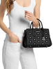 Michael Michael Kors Laila Small Embellished Laser Cut Leather Satchel Black