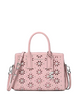 Michael Michael Kors Laila Small Embellished Laser Cut Leather Satchel Smokey Rose