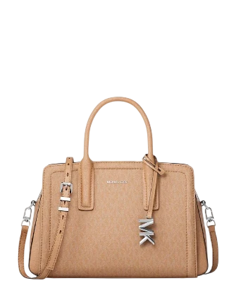 Michael Michael Kors Laila Small Signature Logo Satchel Peanut