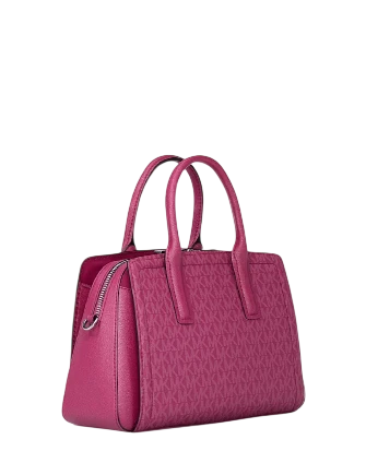 Michael Michael Kors Laila Small Signature Logo Satchel Raspberry