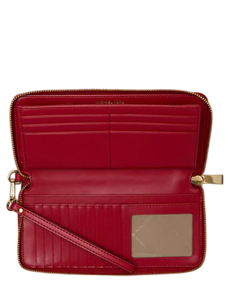 Michael Michael Kors Large Logo Continental Wallet Crimson