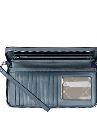 Michael Michael Kors Large Pebbled Leather Continental Wallet Cornflower