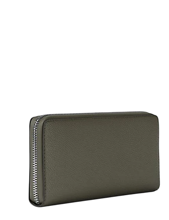 Michael Michael Kors Large Pebbled Leather Continental Wallet Olive