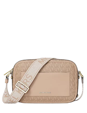 Michael Michael Kors Maeve Large Signature Logo Crossbody Bag Khaki