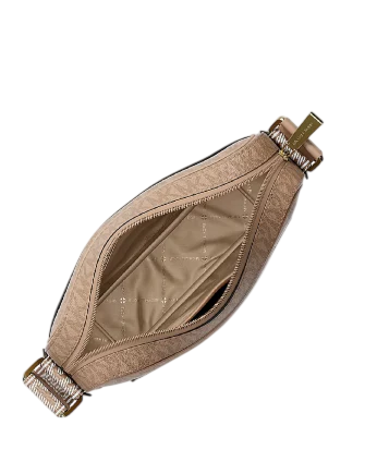 Michael Michael Kors Maeve Large Signature Logo Crossbody Bag Khaki