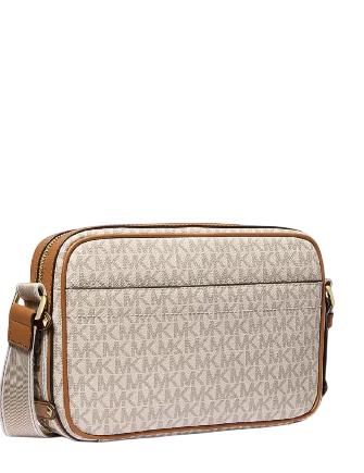 Michael Michael Kors Maeve Large Signature Logo Crossbody Bag Vanilla Acorn