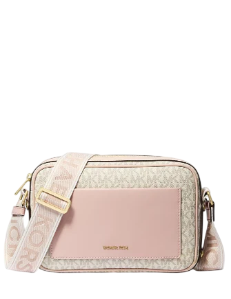 Michael Michael Kors Maeve Large Signature Logo Crossbody Bag Vanilla Soft Pink