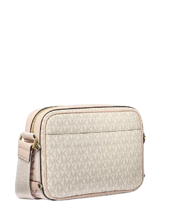 Michael Michael Kors Maeve Large Signature Logo Crossbody Bag Vanilla Soft Pink